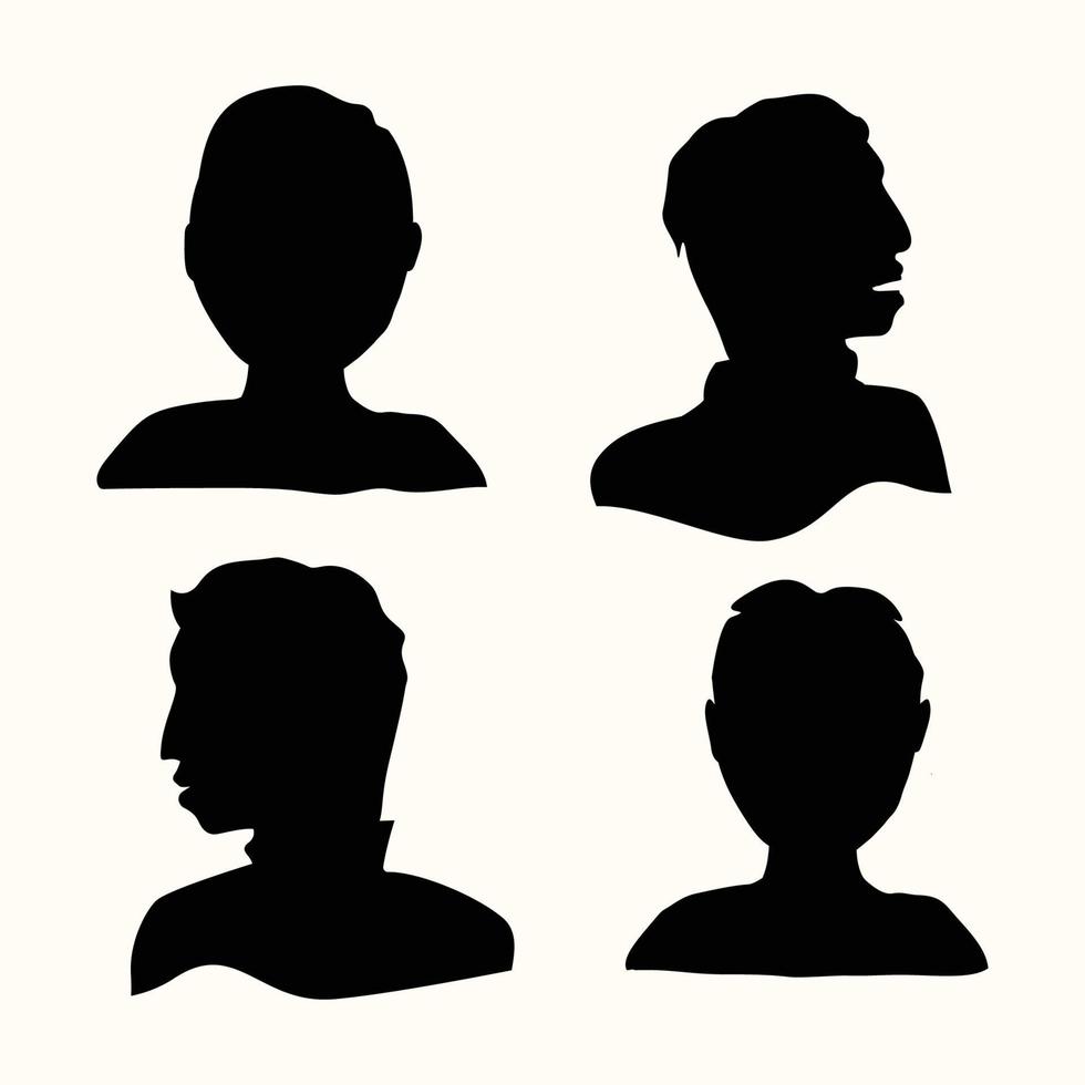 man face silhouette vector illustration
