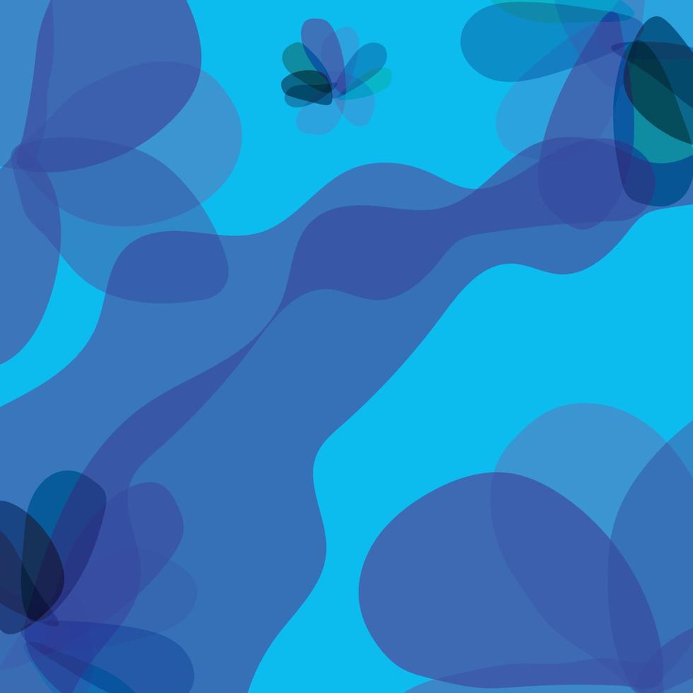 abtract blue flower vector background illustration