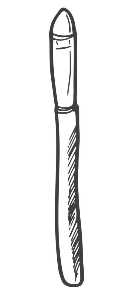 Makeup brushes. Illustration isolated on white background. Hand drawn sketch vector