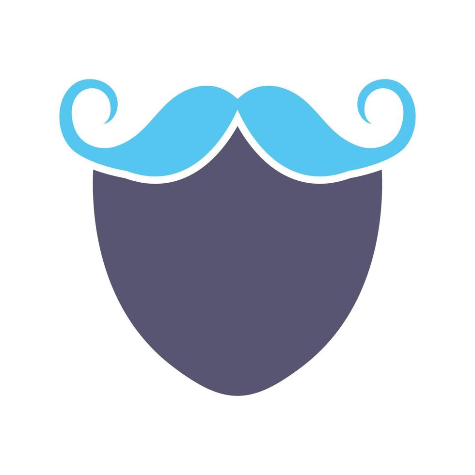 icono de vector de barba y bigote