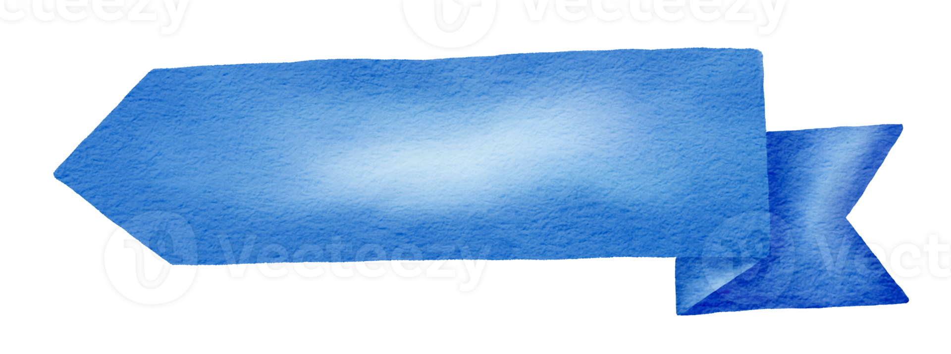 Watercolor ribbon blue. png