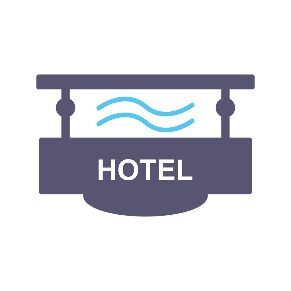 icono de vector de signo de hotel