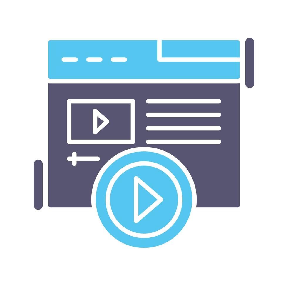 Video Content Vector Icon