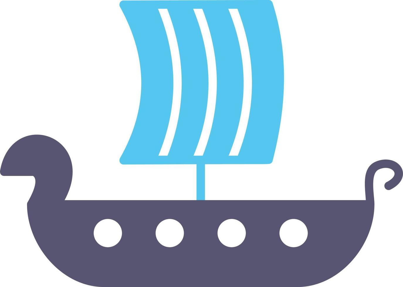 icono de vector de barco vikingo