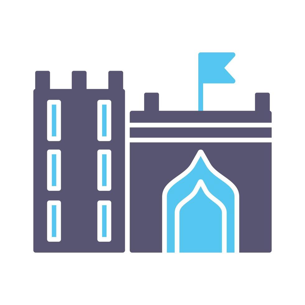 Castle with Flag Vector Icon