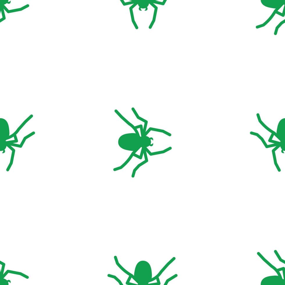 Spider vector seamless pattern on a white background. Insect pattern print on textiles, paper, wrapping paper theme