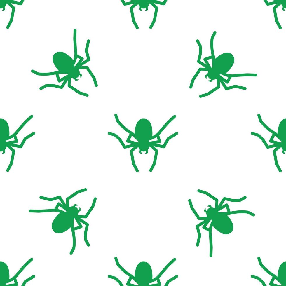 Spider vector seamless pattern on a white background. Insect pattern print on textiles, paper, wrapping paper theme