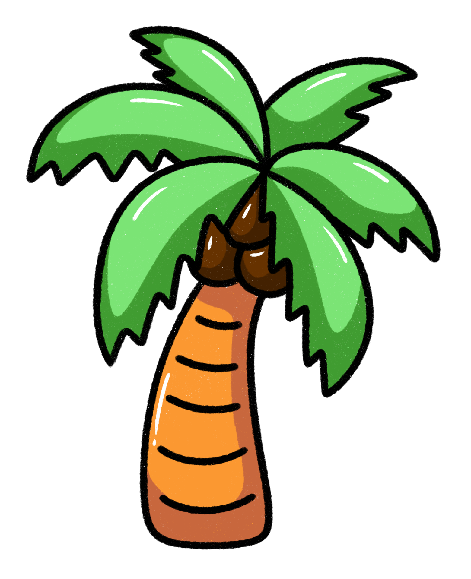 Palm tree island coconut cartoon icon 18802688 PNG