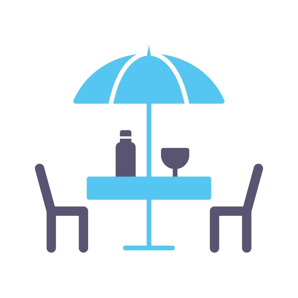 Unique Cafe Table Vector Icon