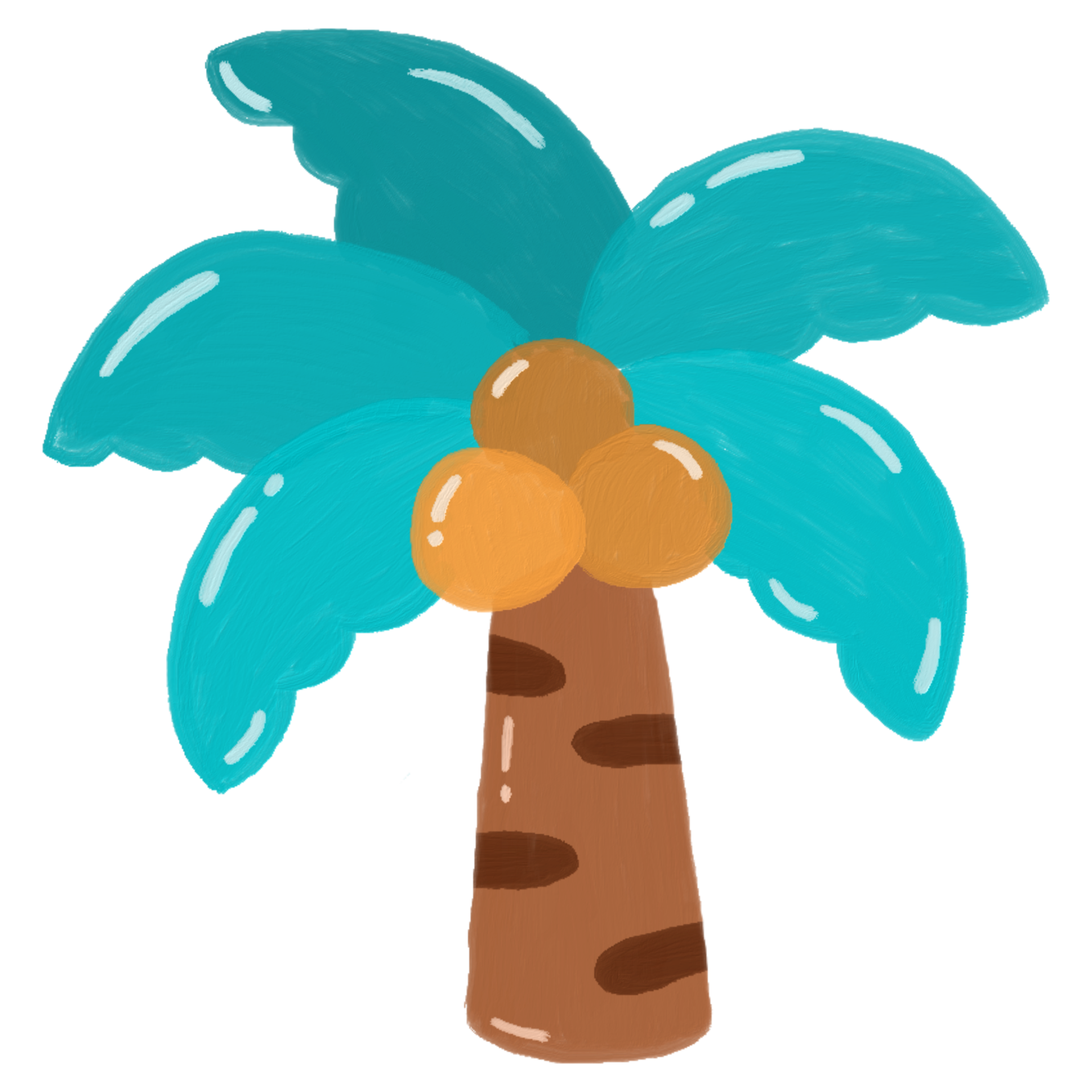 Palm tree island coconut cartoon icon 18802986 PNG