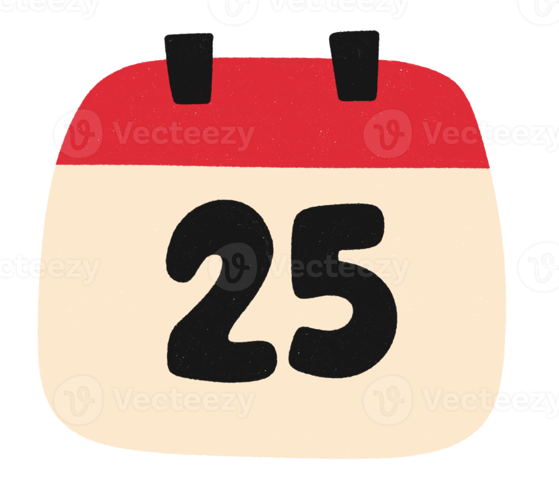 Christmas day 25 december calendar icon. png