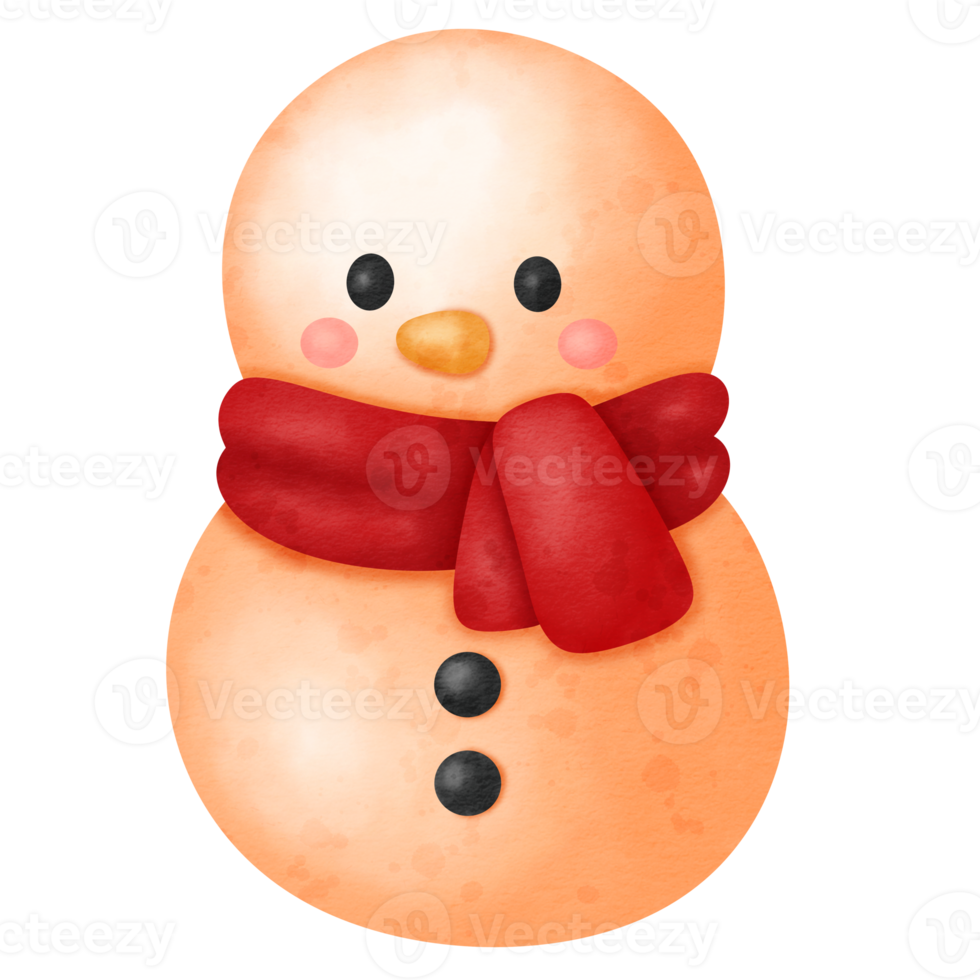 Watercolor Snow man Icon. png