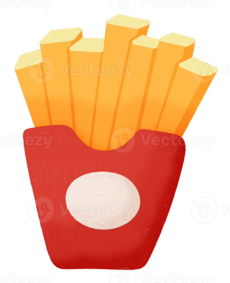 icône de dessin animé de frites png