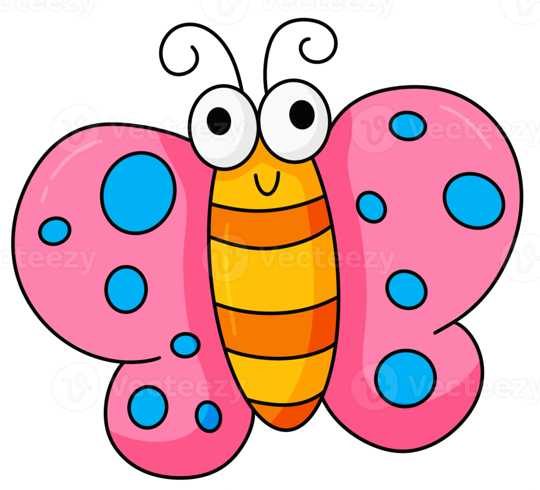 Schmetterling-Cartoon-Symbol png
