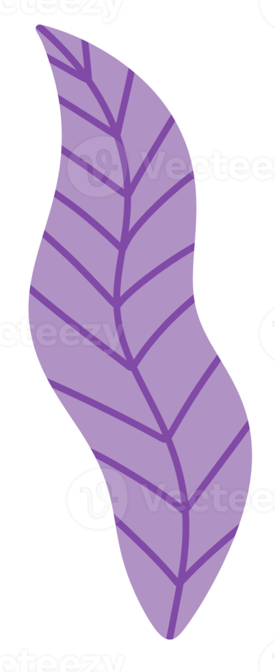 Pastel purple Tropical leaves icon png