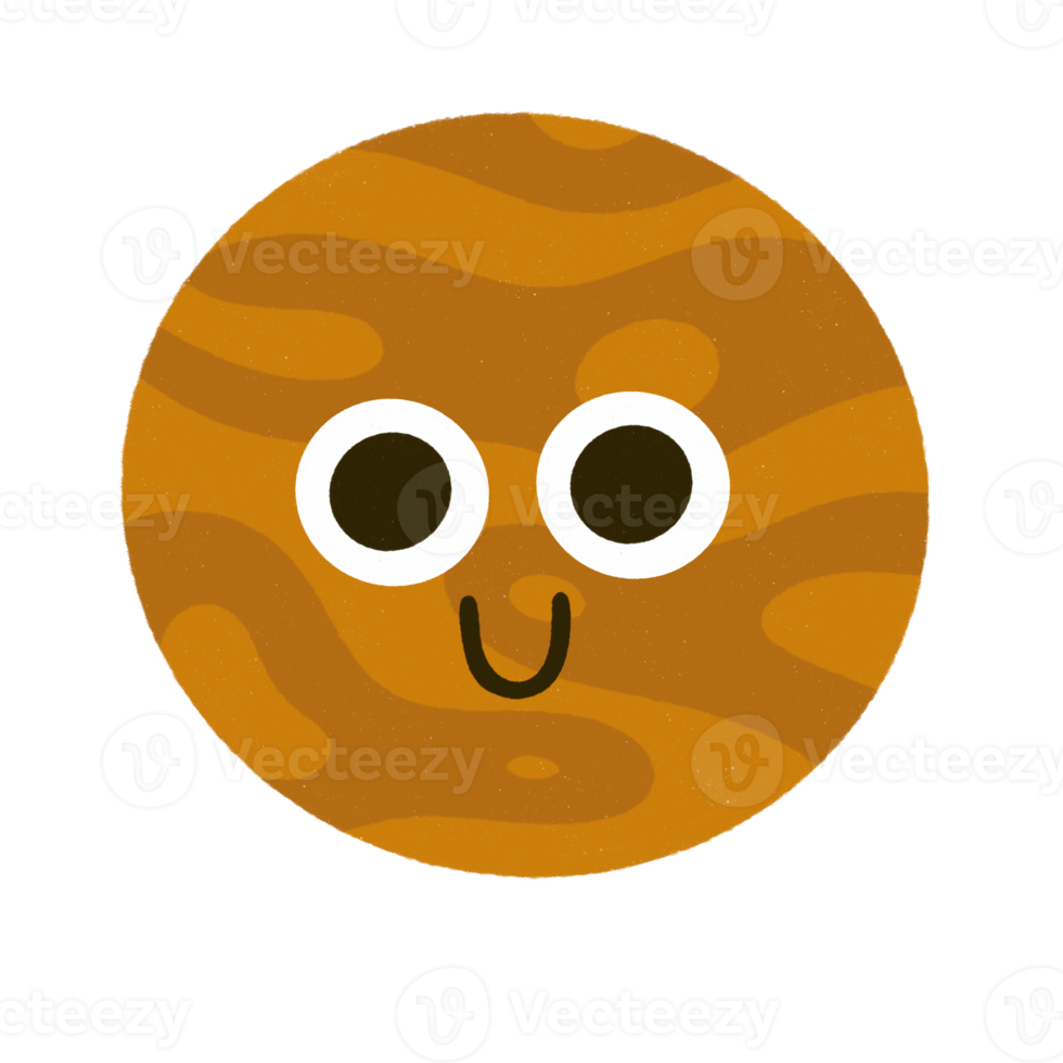 icône de dessin animé de la planète Vénus. png