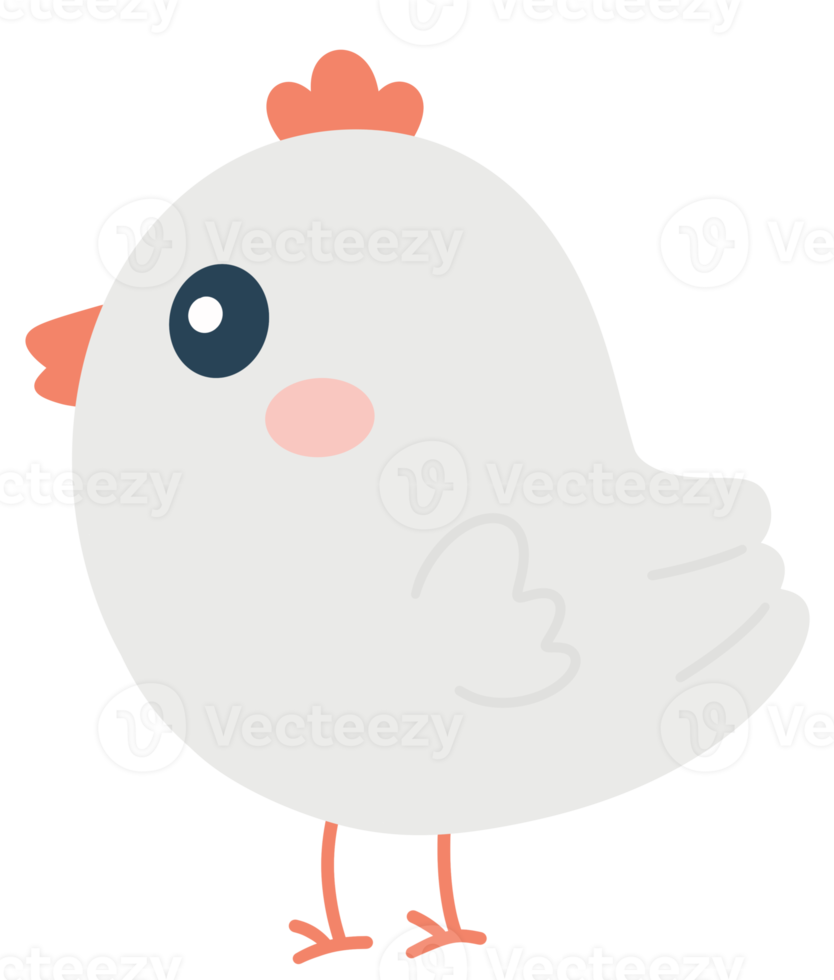 Hen chicken bird icon happy easter cute cartoon png