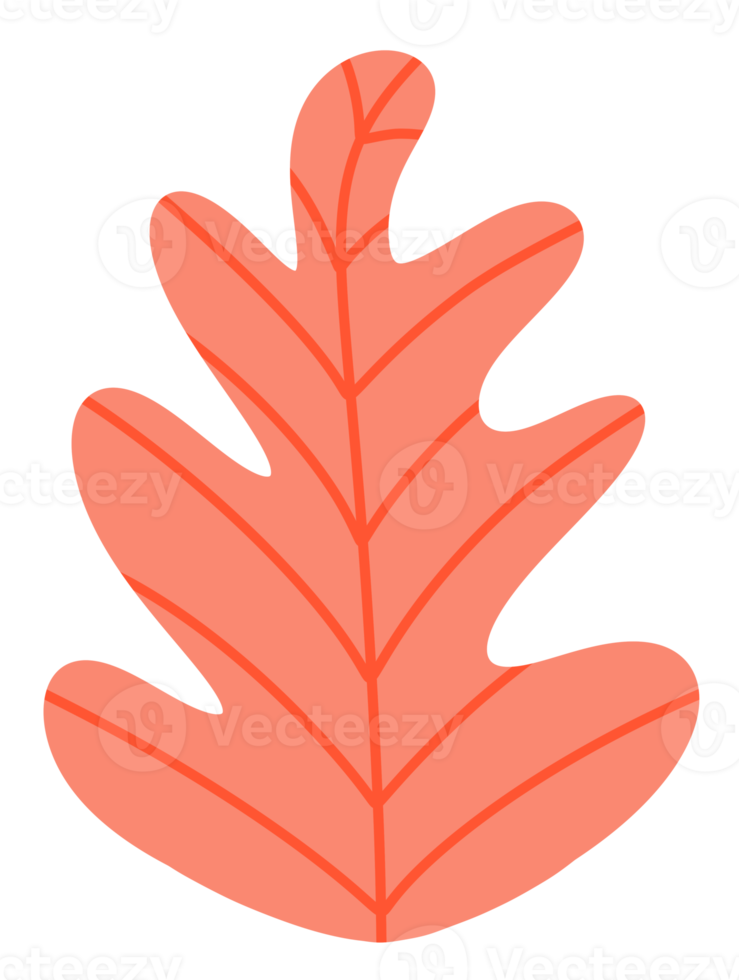 icône de feuilles tropicales orange pastel png