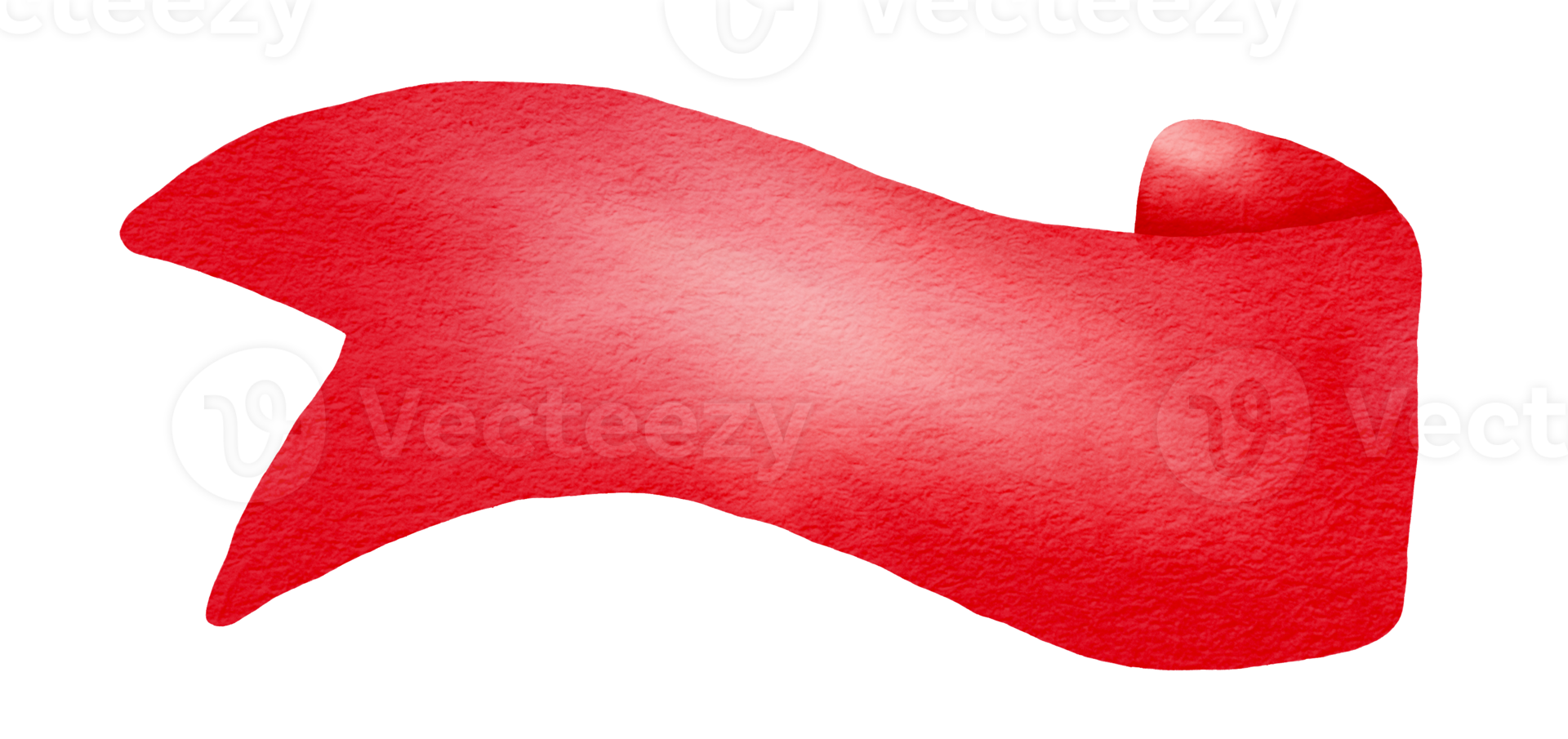 Watercolor ribbon red. png