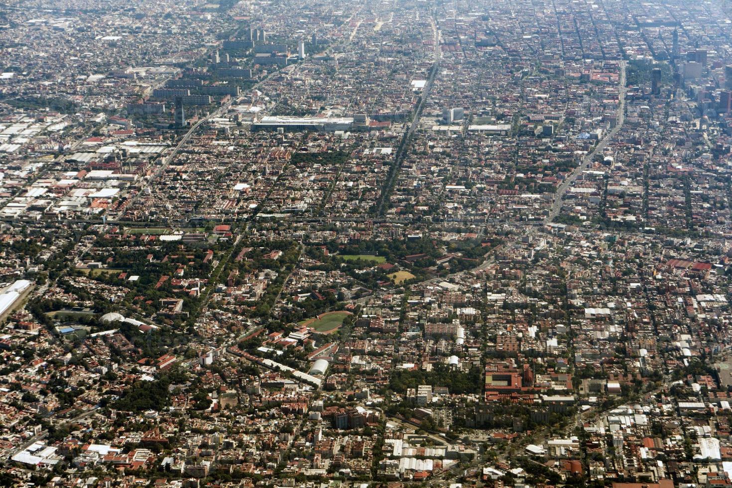 mexico city aerial view cityscape panorama photo