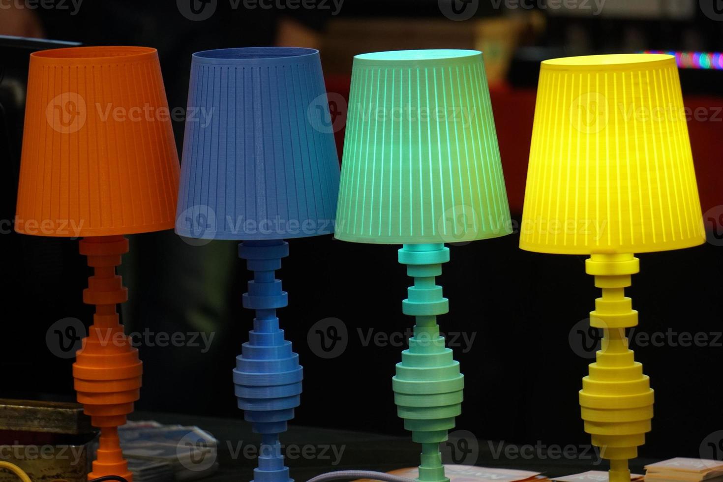 table lamp different colors photo