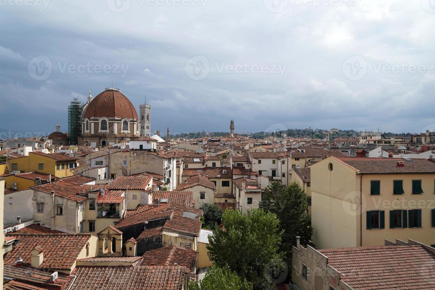 florence italy old houses roofs detail photo