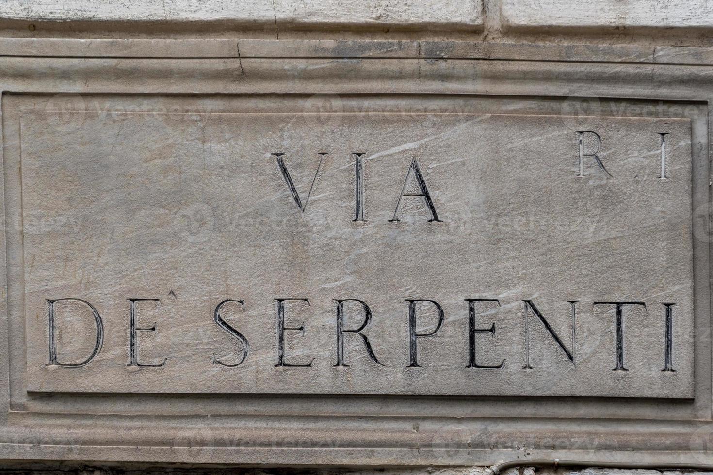 snake street rome italy photo