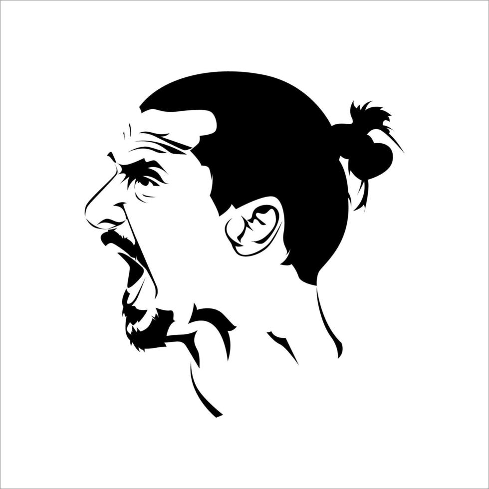 Ibrahimovic line art vector