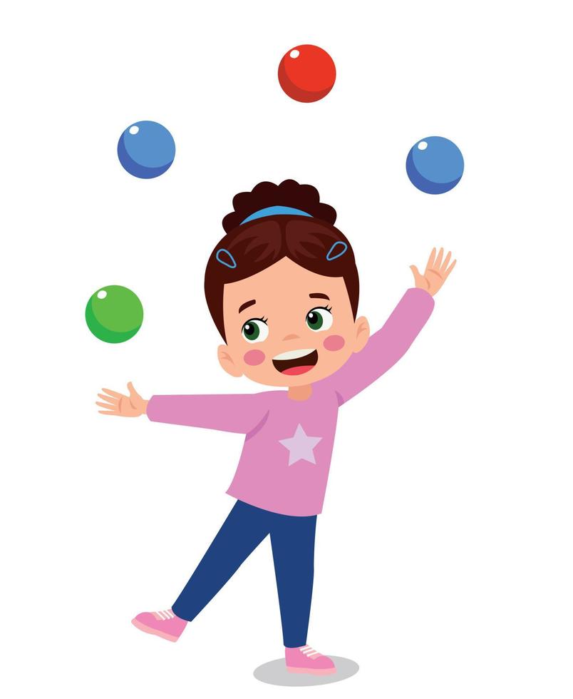kid boy playing juggling ball vector isolated 18804576 Vector Art at