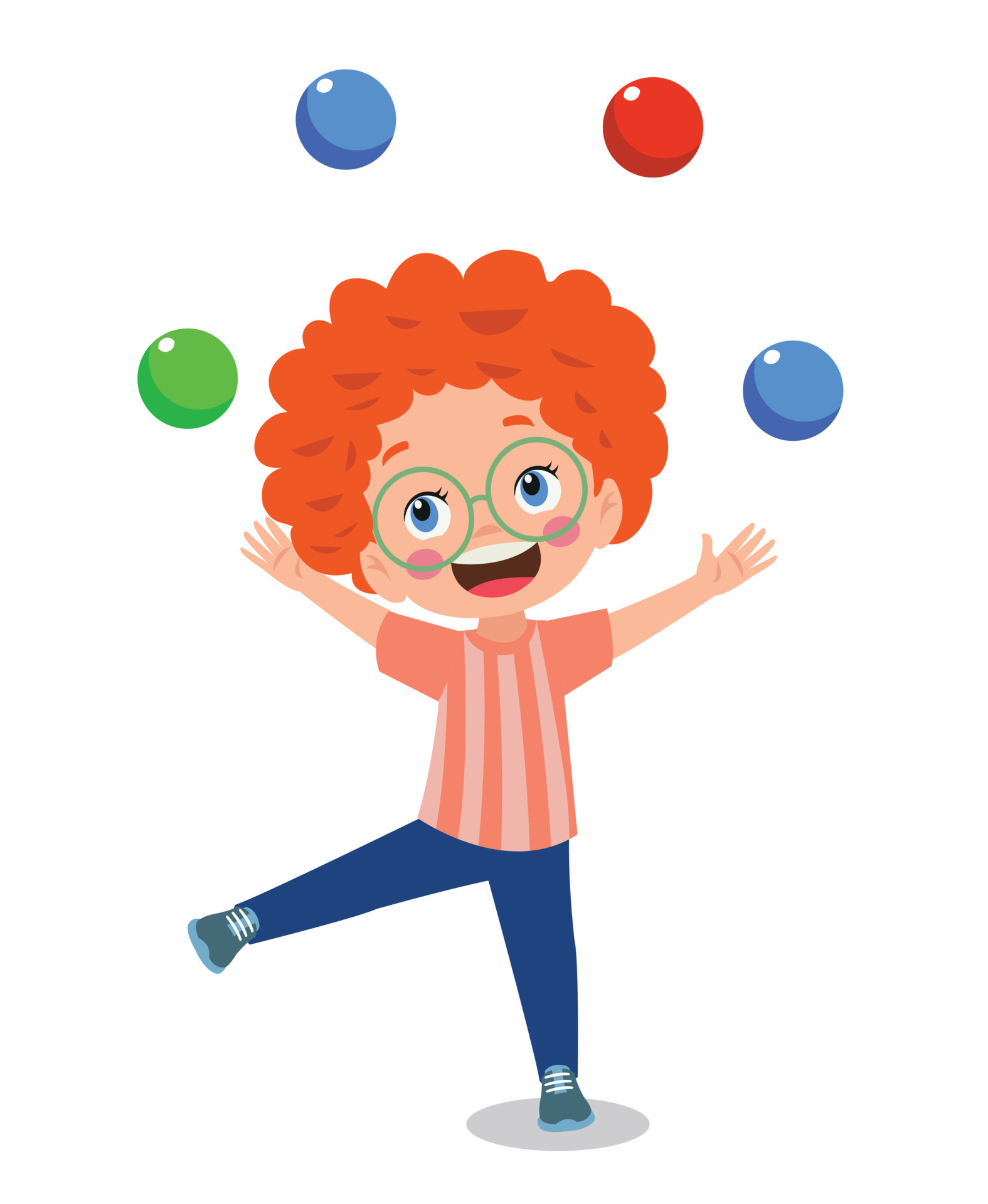 kid boy playing juggling ball vector isolated 18804580 Vector Art at