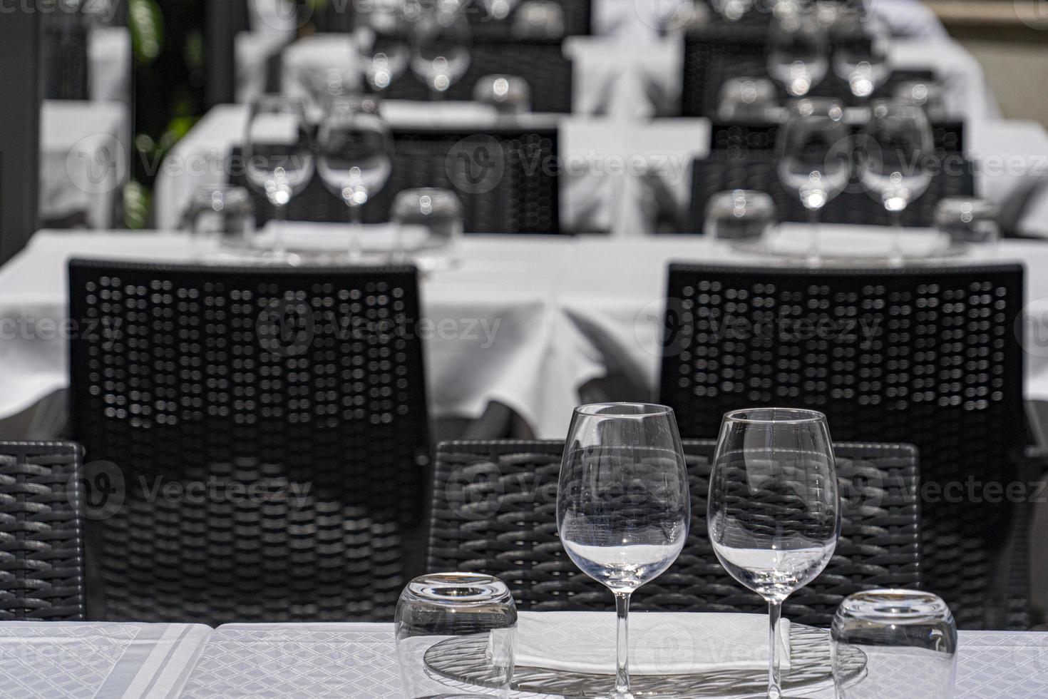 table laden in rome italy outdoor restaurant great food photo