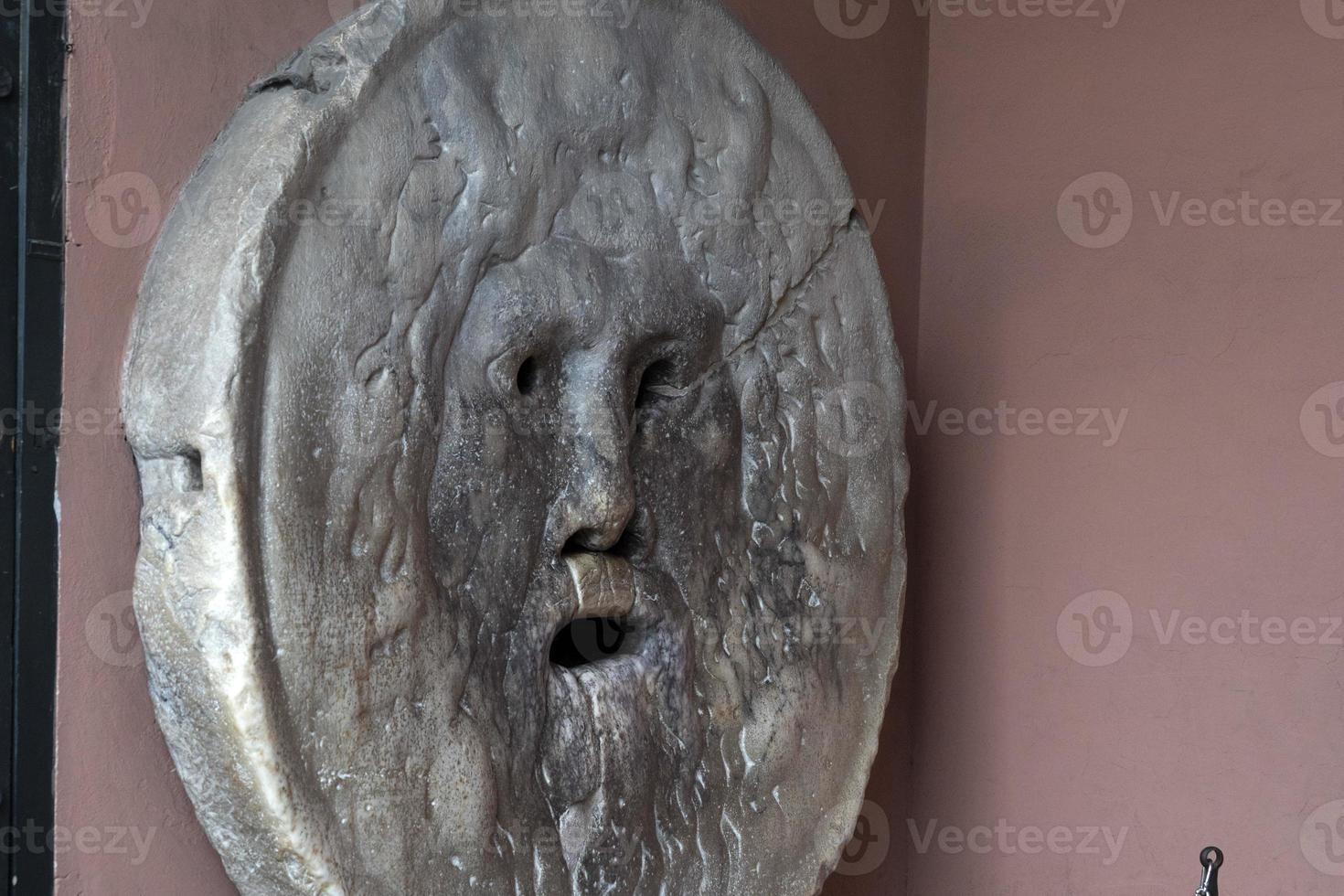 The mouth of truth mask in Rome photo