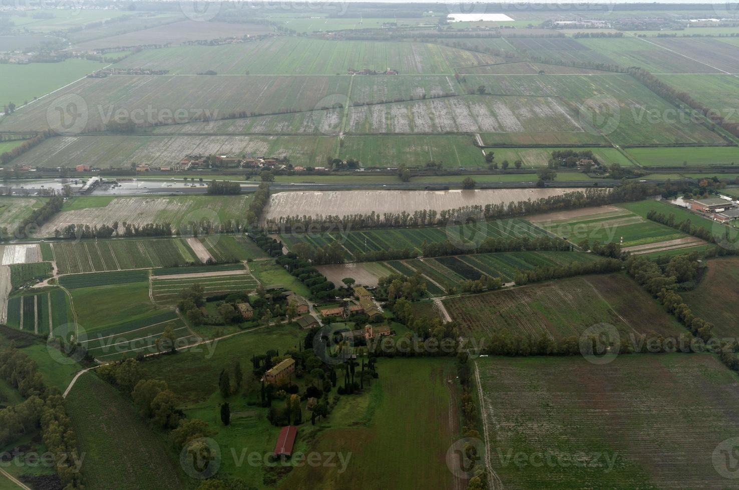 campo romano granjas vista aérea foto