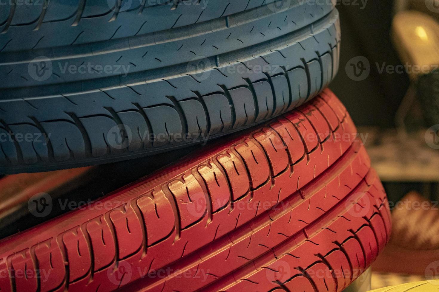 many colors car tires photo