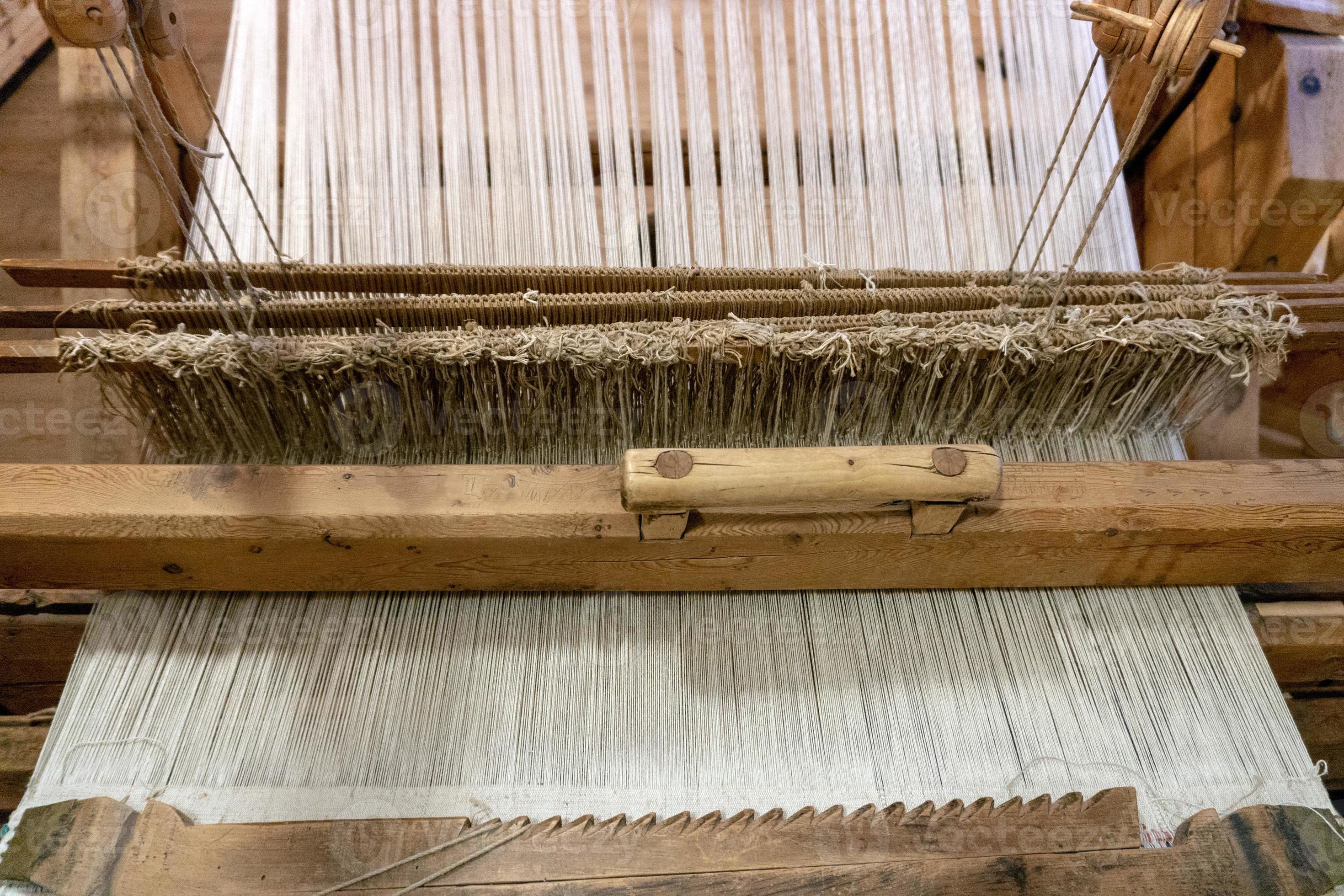 old loom antique weaving sewing machine detail 18805247 Stock Photo at