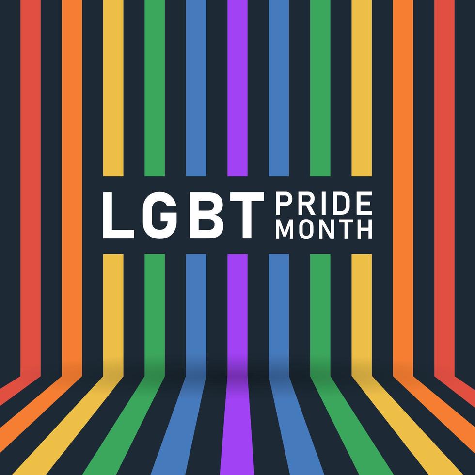 concepto del día del orgullo lgbtq, diseño de afiches del mes del orgullo lgbt. diseño de fondo organizado en arco iris, colores lgbt. vector
