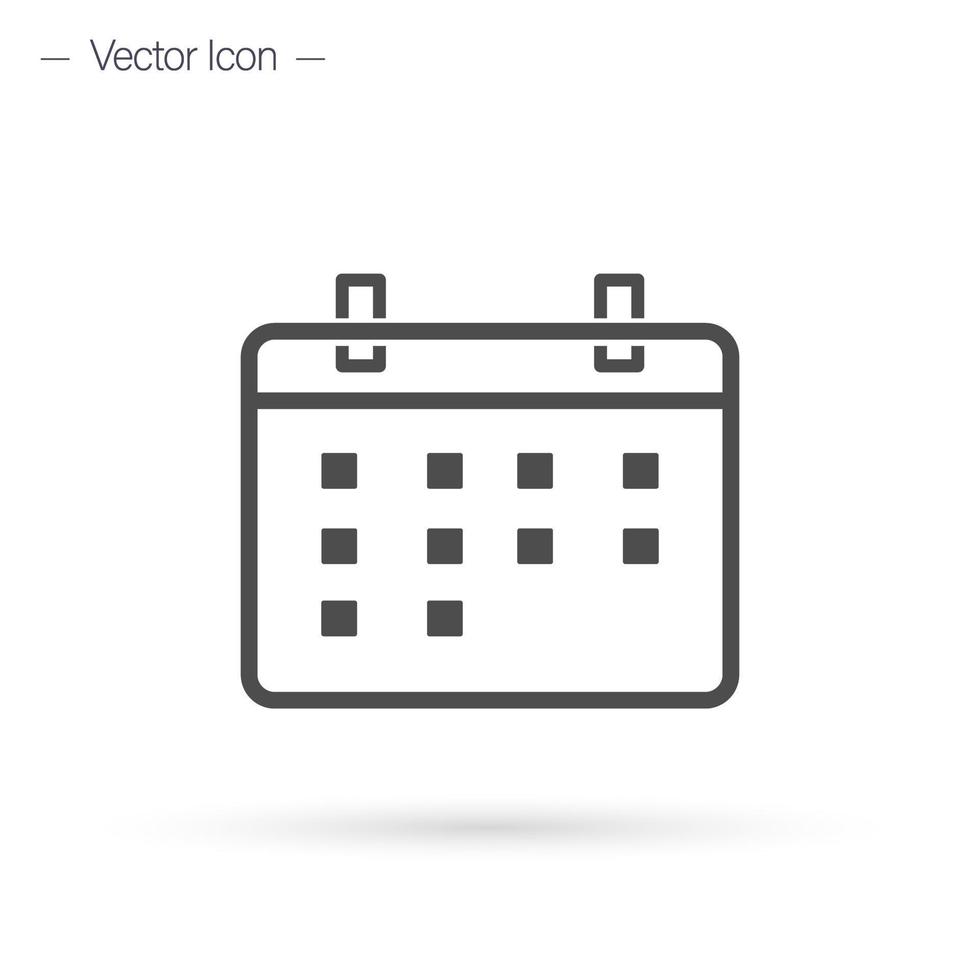 Calendar line icon. Vector illustration isolated on a white background.