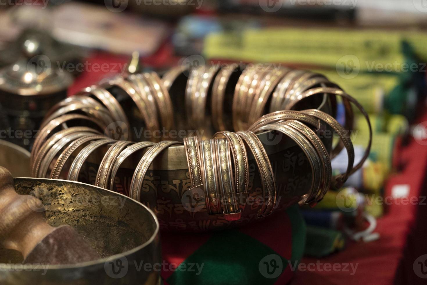 collar de pulsera tibetana metálica foto