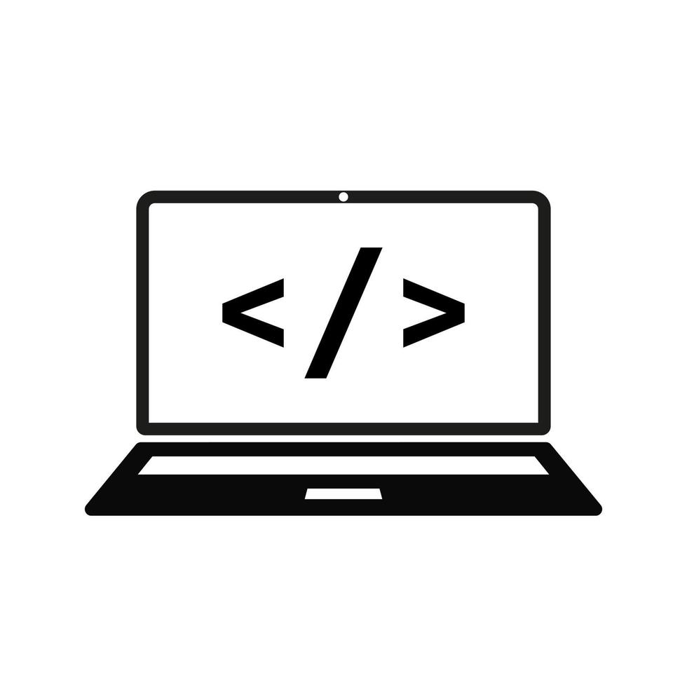 Programming code. Coding icon. Writing code. Isolated vector illustration.