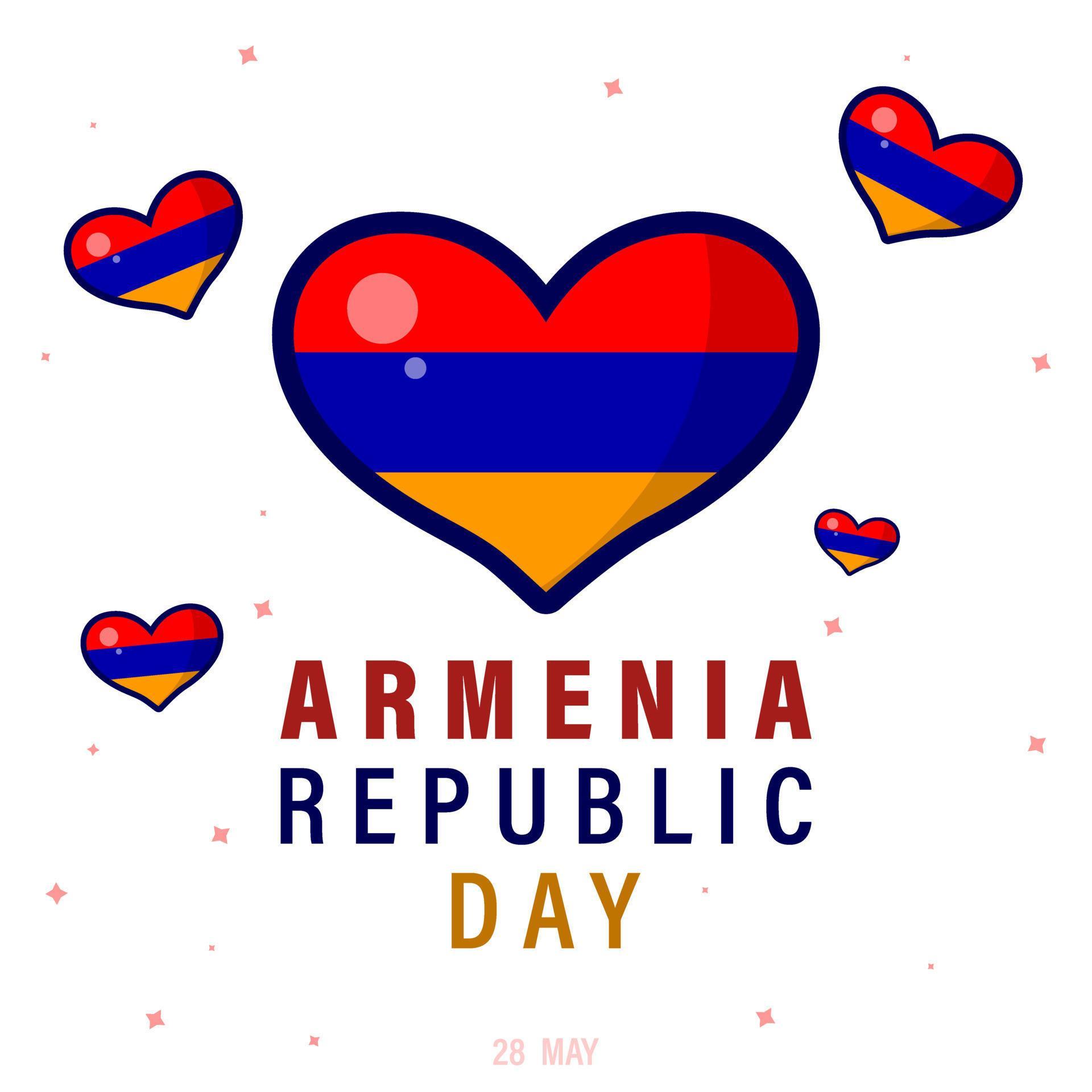 May 28 is the Republic Day of Armenia. Armenia holiday greeting, Card