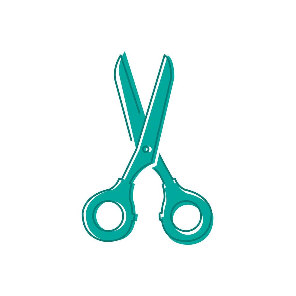 Scissors symbol. Flat colorful designs. Isolated vector. vector