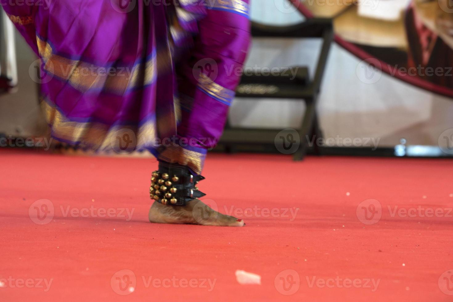 India traditional dance foot detail photo