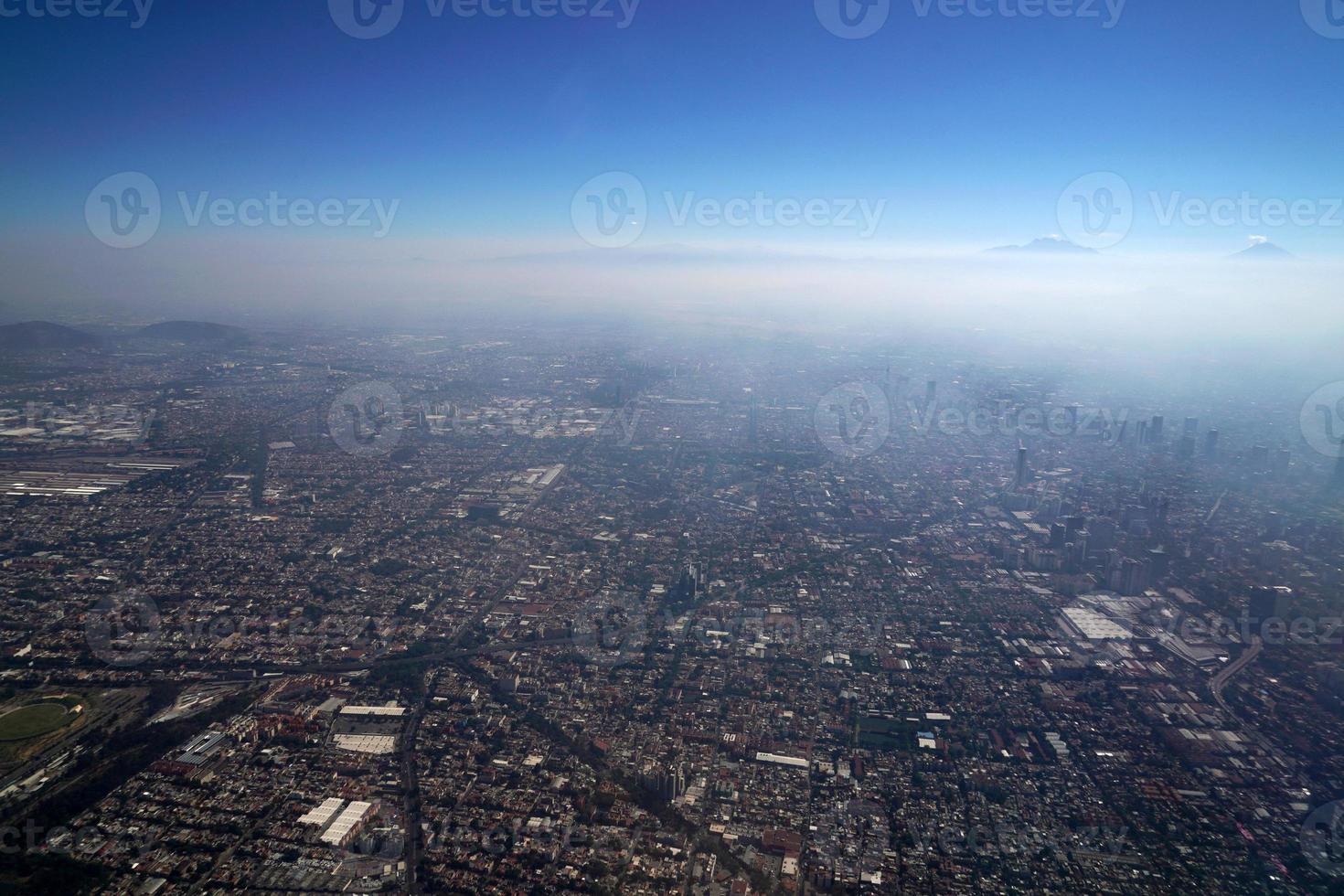 mexico city aerial view cityscape panorama photo