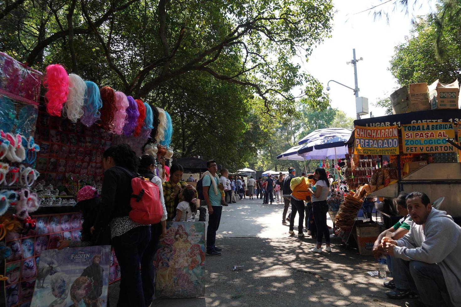 MEXICO CITY, FEBRUARY 3 2019 - Town park Chapultepec crowded of people on sunday photo
