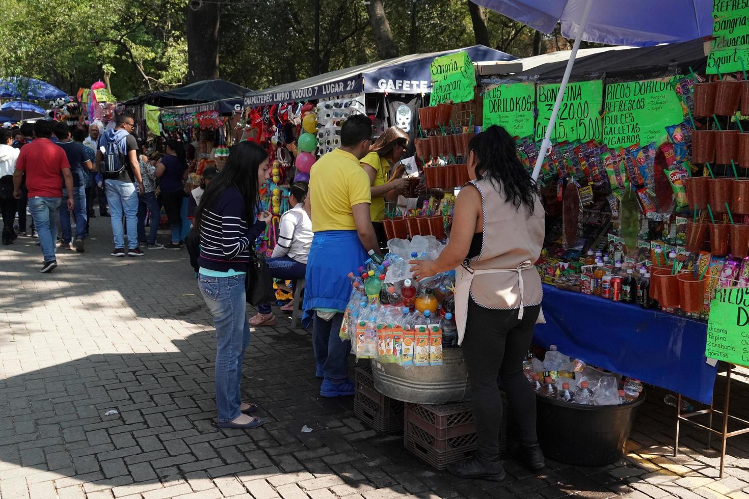 MEXICO CITY, FEBRUARY 3 2019 - Town park Chapultepec crowded of people on sunday photo