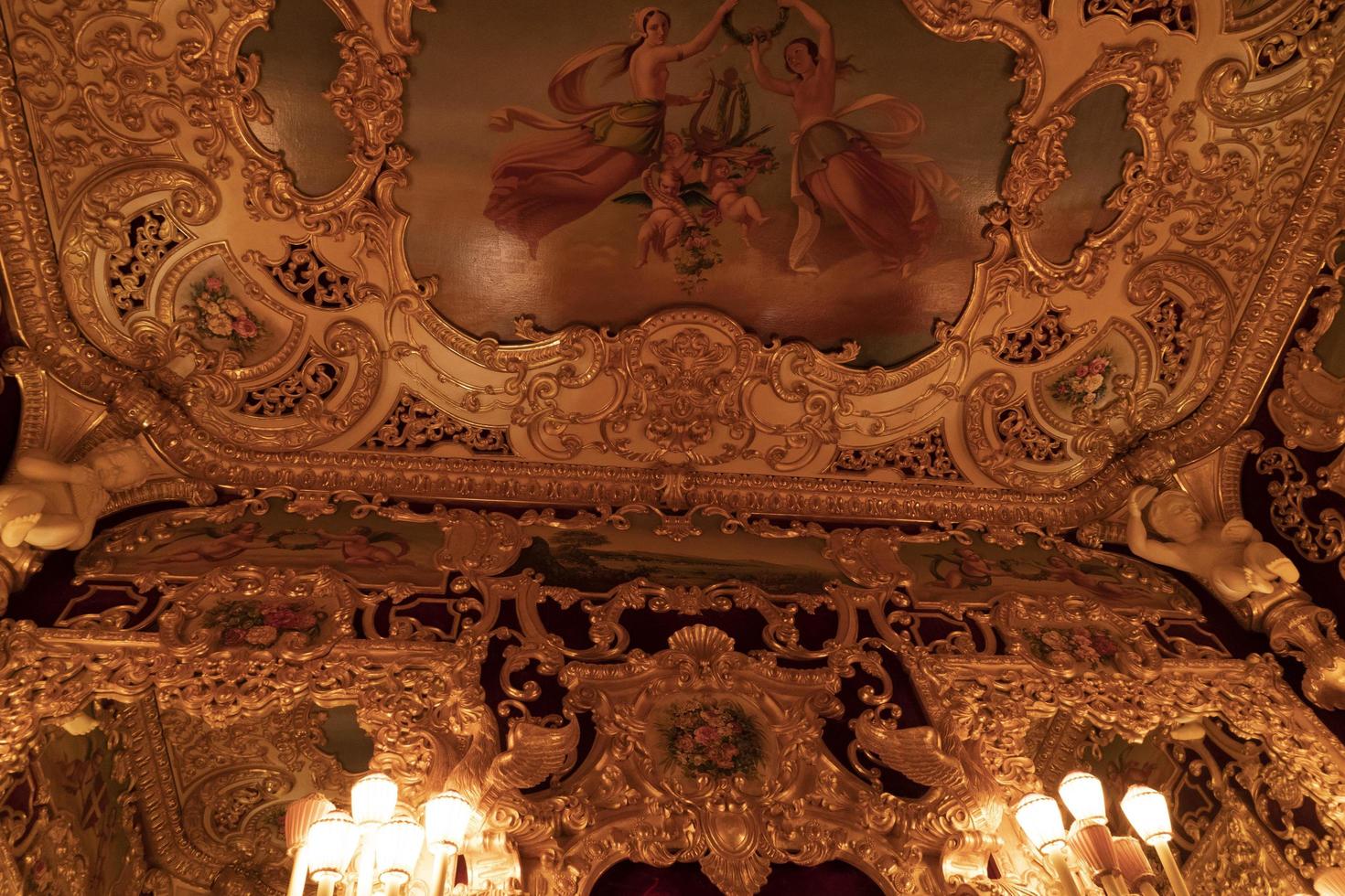 VENICE, ITALY - SEPTEMBER 15 2019 - La Fenice Theater interior view photo