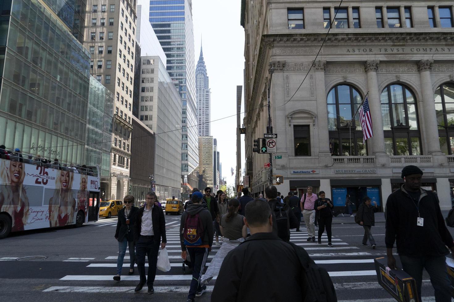 NEW YORK, USA - MAY 6 2019 - 5th Avenue full of people photo