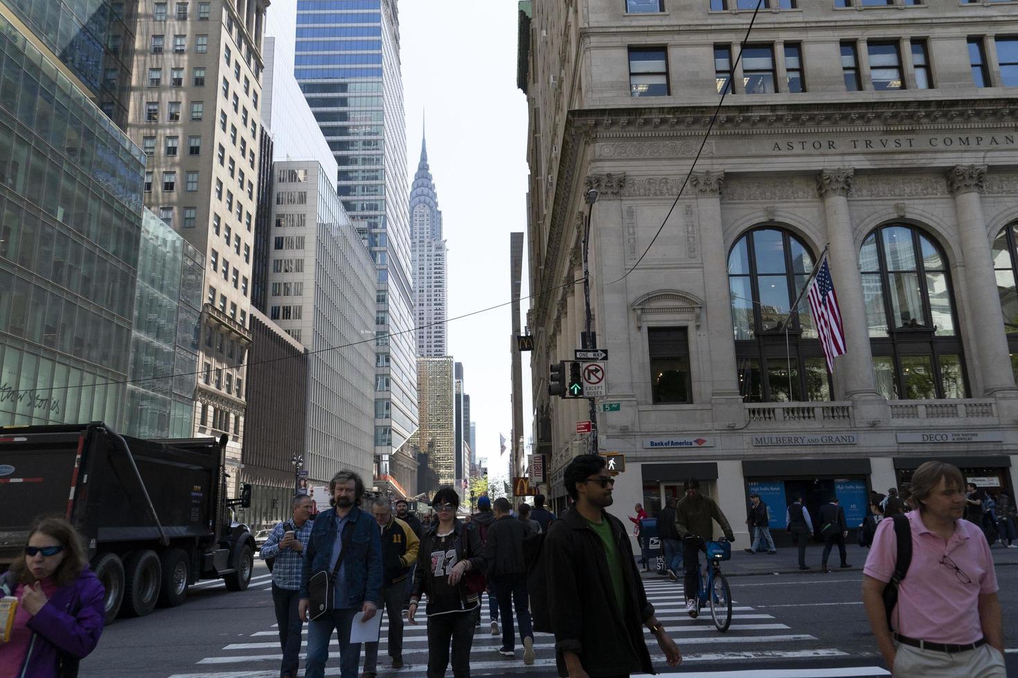 NEW YORK, USA - MAY 6 2019 - 5th Avenue full of people photo