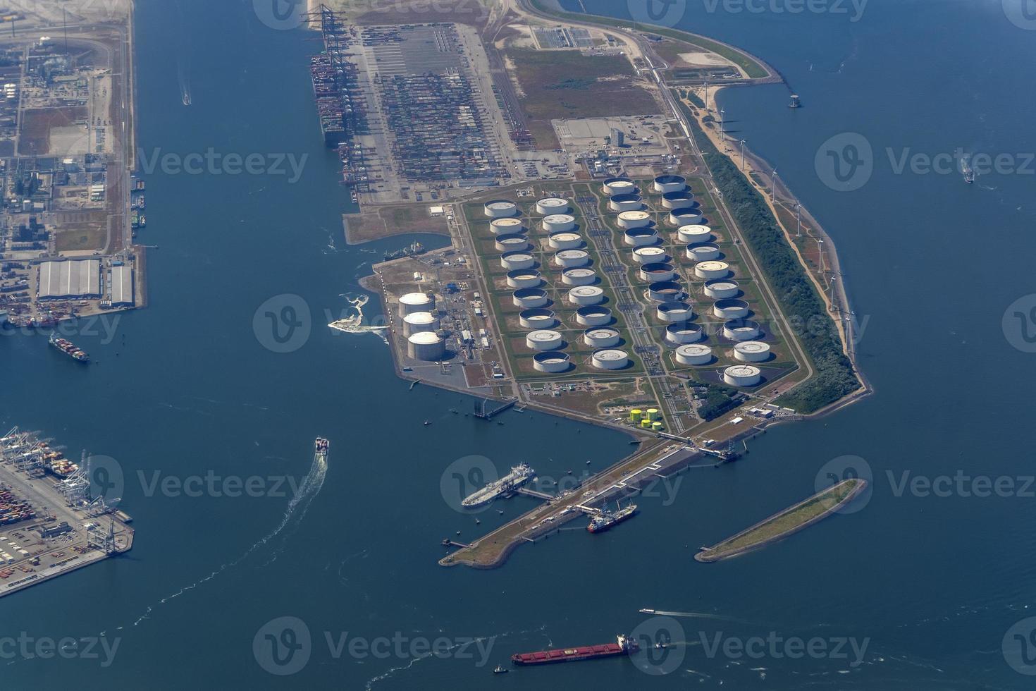 Rotterdam Holland oil depot aerial view photo