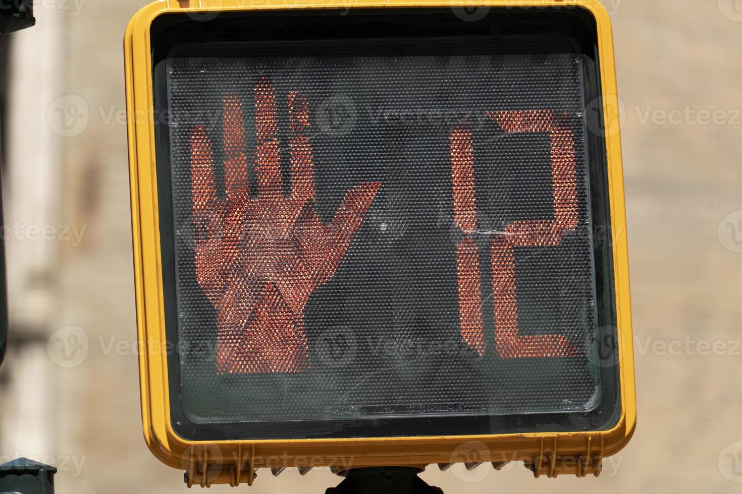 no walking traffic light in new york photo